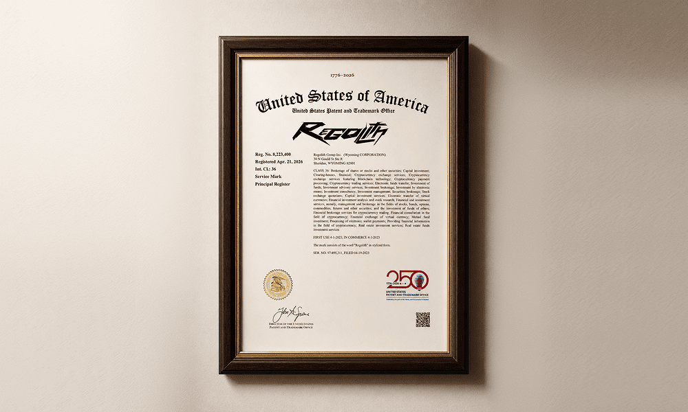 Regolith Secures U.S. Trademark Registration. What It Means for the Platform and Its Clients