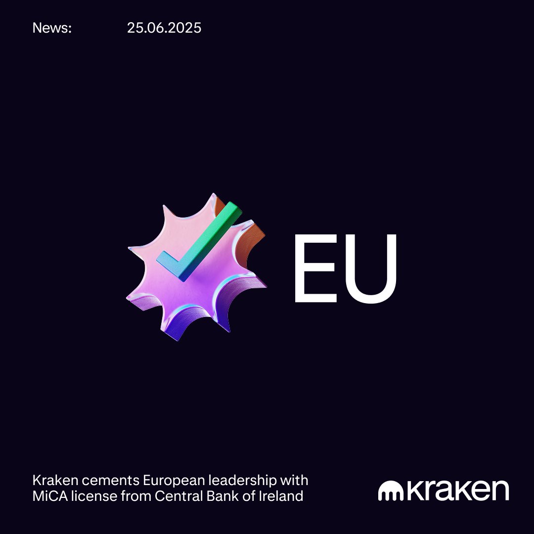 Kraken has obtained a MiCA license to operate across the European Economic Area