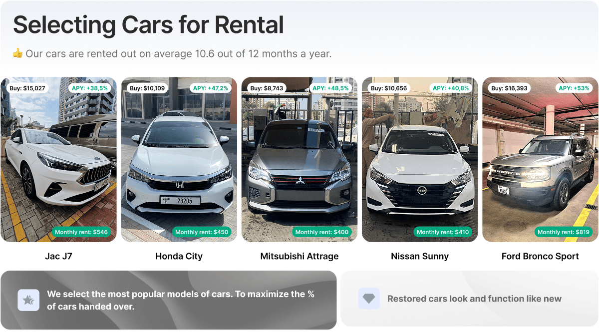 Rental Vehicles Selection