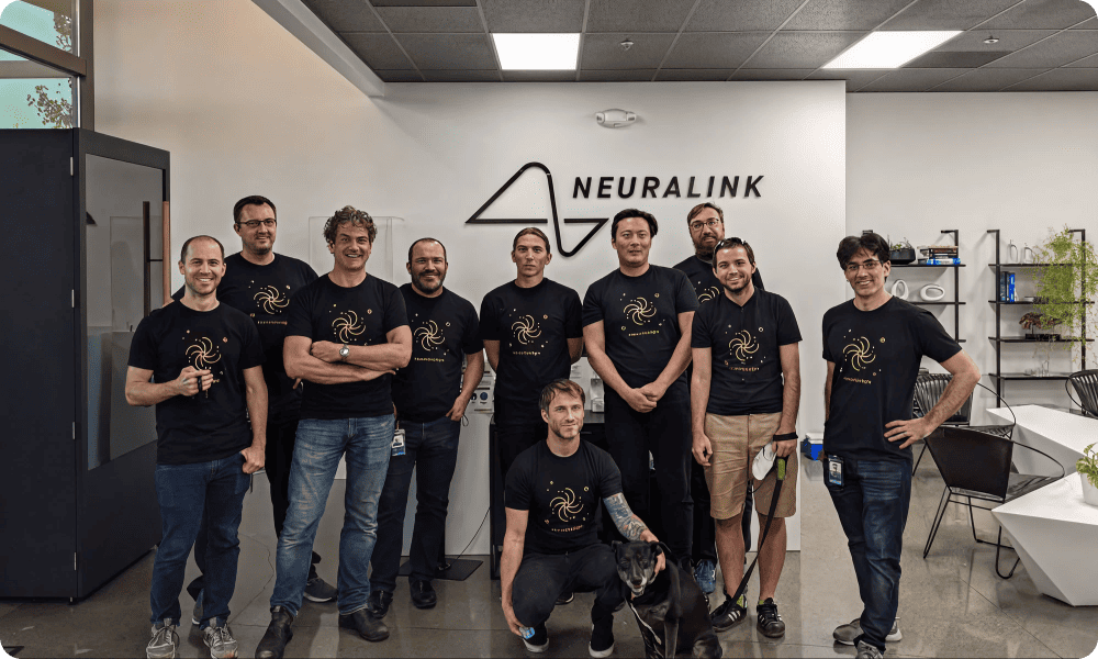 The Neuralink team at the company's office.