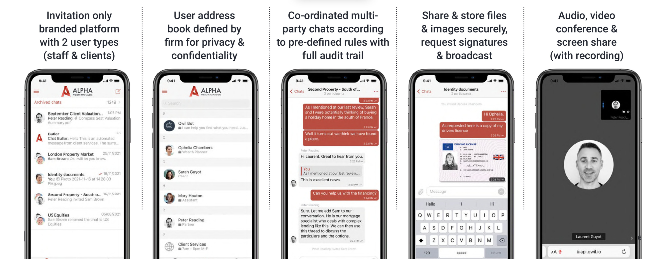 Banking level platform of QwilMessenger